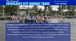 Desktop Screenshot of evergladescity-airboattours.com